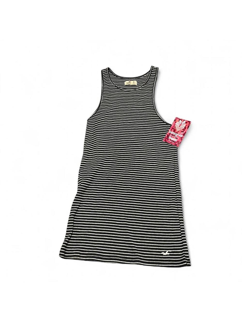 Y2k Hollister black and white striped tank top
